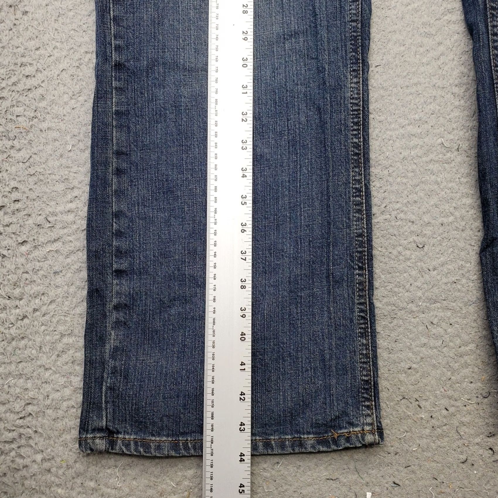 Levi's Levi'S Bootcut Jeans Mens 46x32 Blue Denim Dark Wash Faded Whiskered Streetwear Size US 30 / EU 46 - 3 Thumbnail
