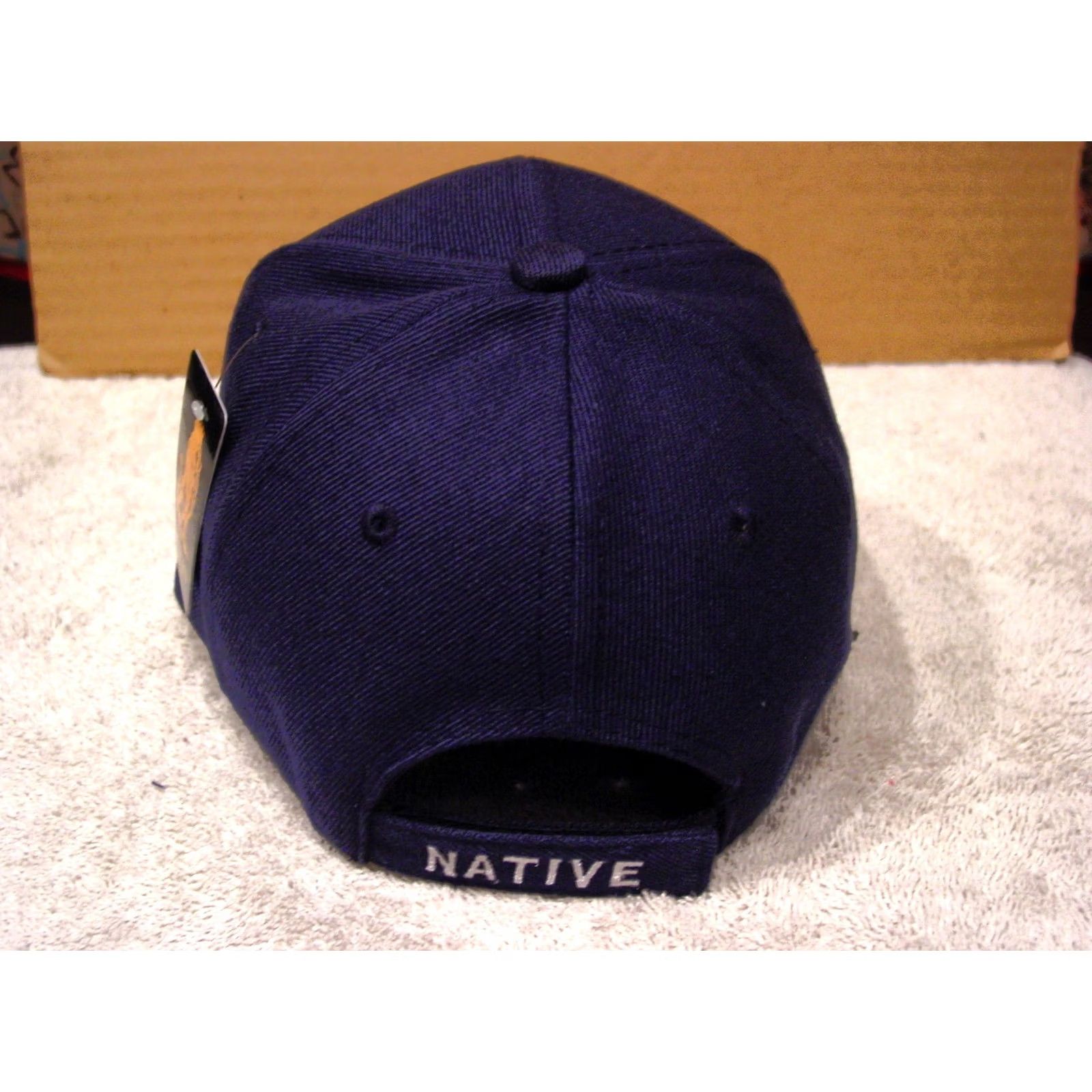 Vintage NATIVE PRIDE Baseball Cap Eagle Spear Blue Mens Adjustable Size ONE SIZE - 3 Thumbnail