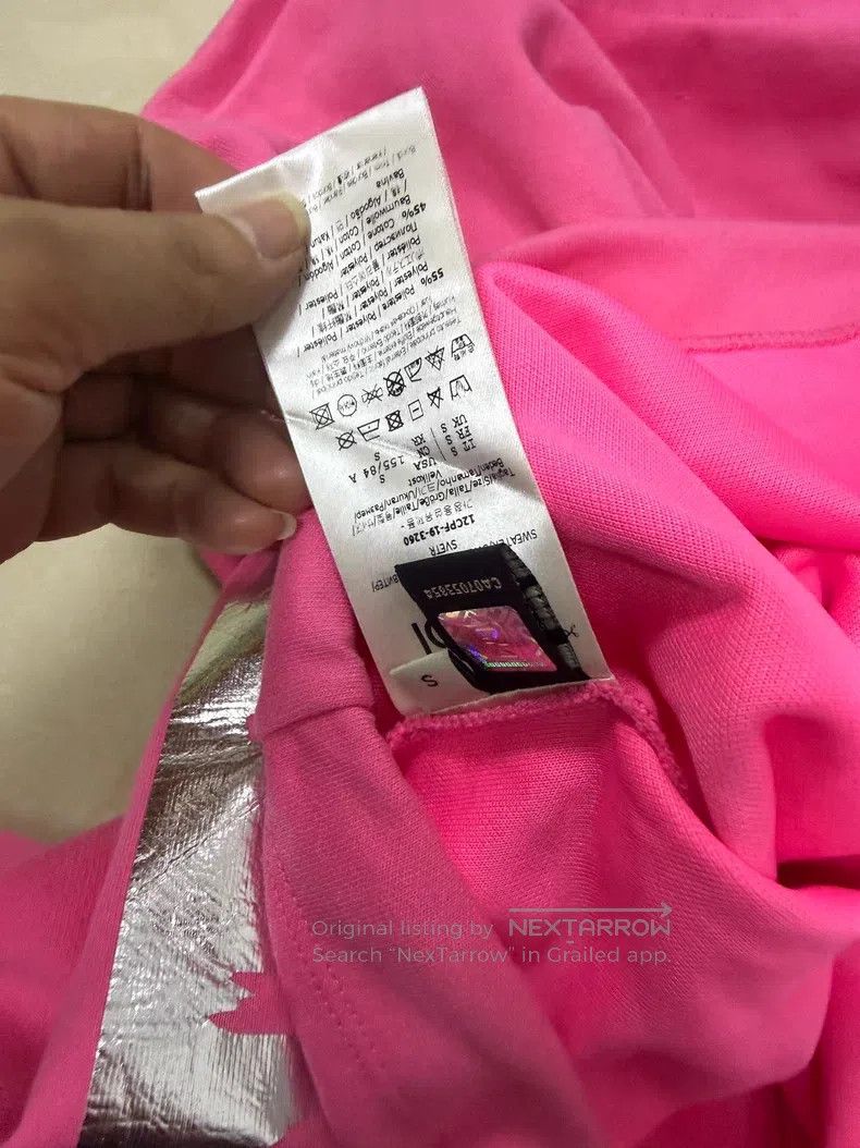 Fendi Fendi Pink Hoodie Sweatshirt - Letter Embroidery on Sleeve Size S / US 4 / IT 40 - 7 Thumbnail