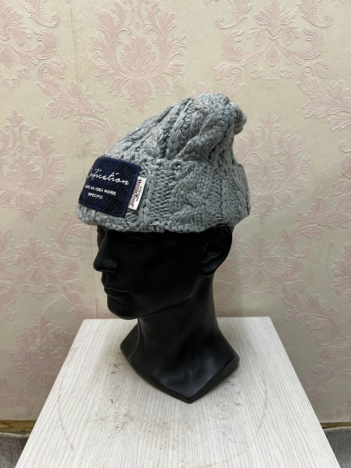 Harris Tweed Japanese Brand Harris Tweed Crochet Beanie Hats Size ONE SIZE - 3 Thumbnail