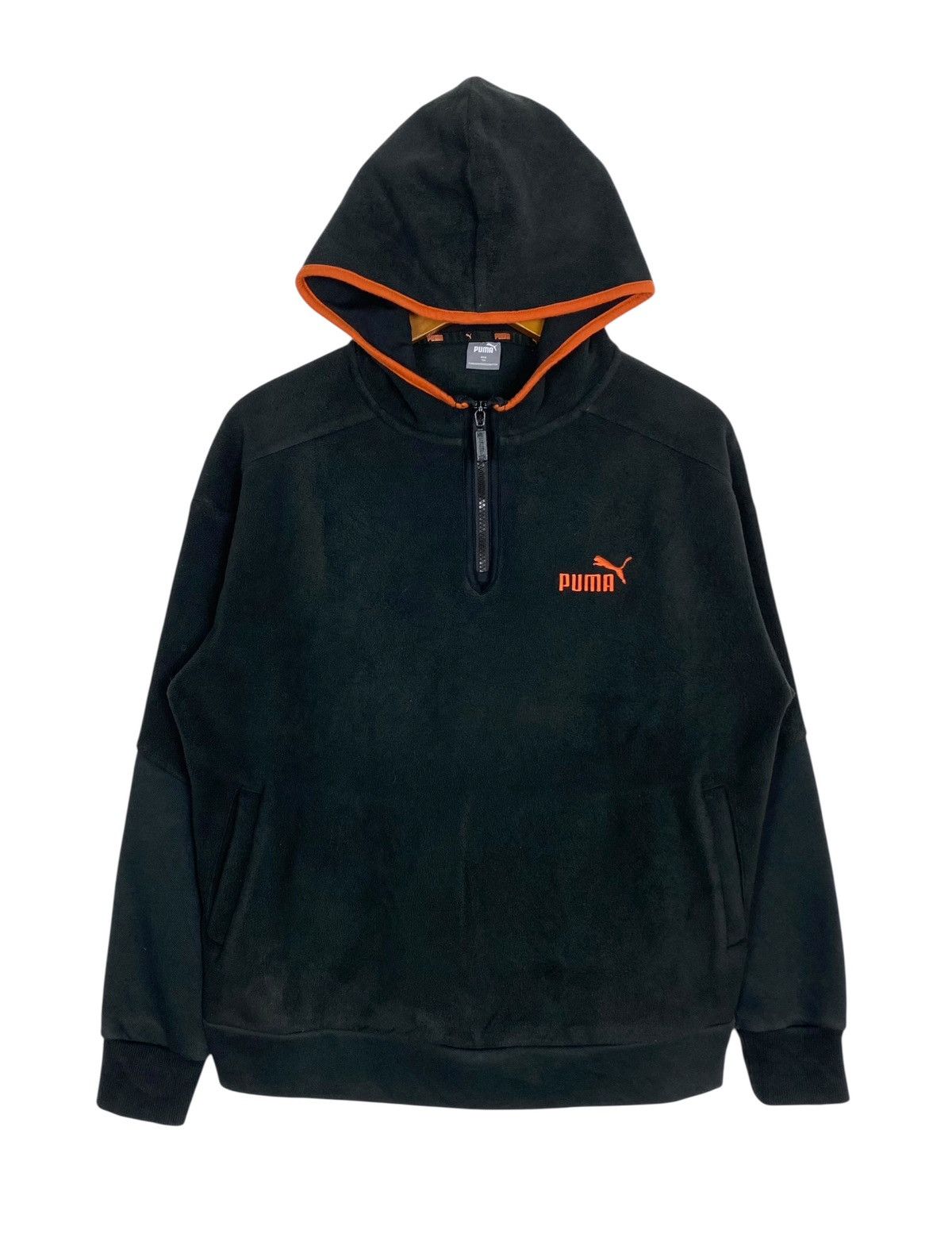 Puma Rare‼️ Puma Fleece Hoodie Small Logo Size S / US 4 / IT 40 - 1 Thumbnail