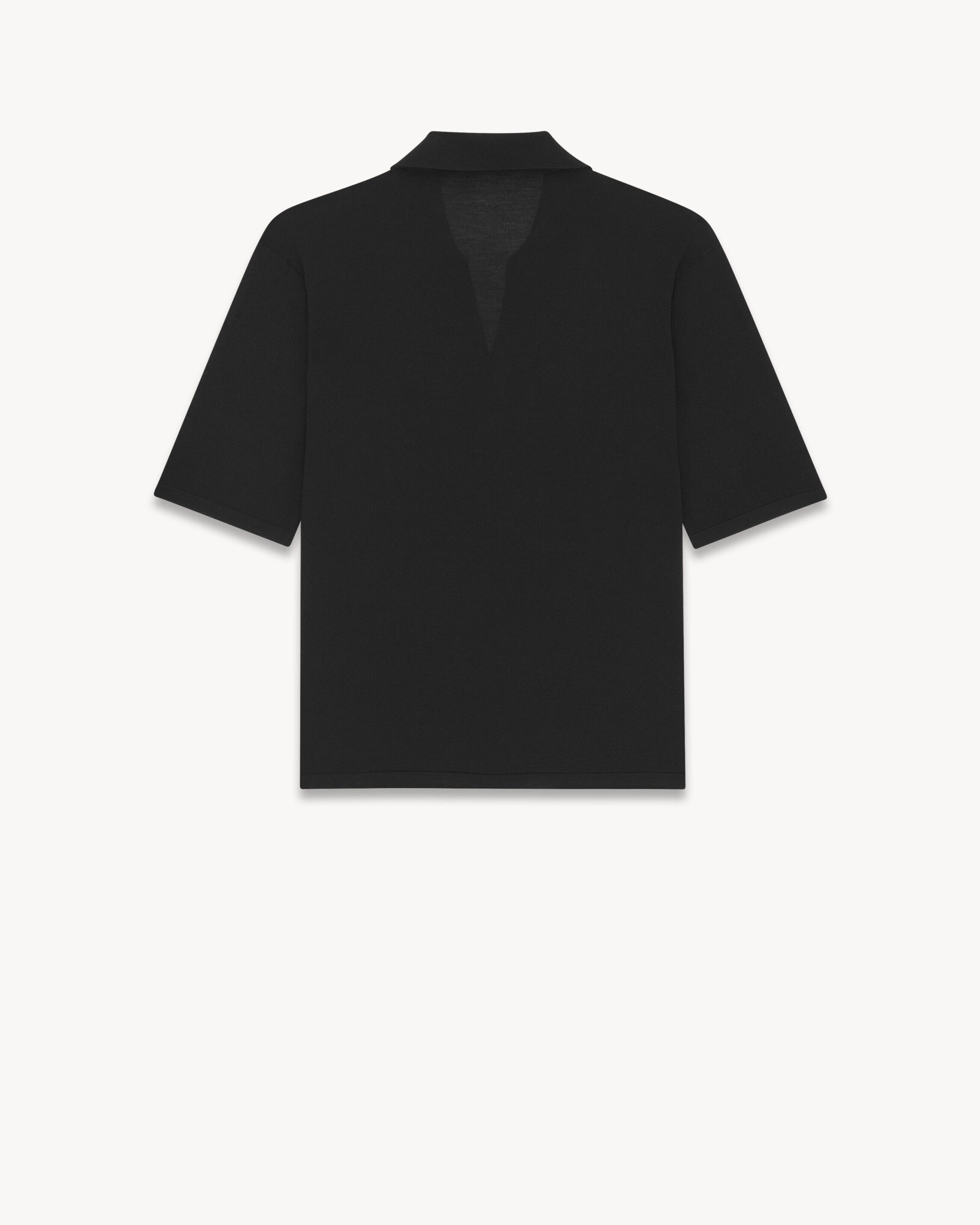 Saint Laurent Paris o1bcso1str0924 Polo Shirt In Wool ln Black Size US XL / EU 56 / 4 - 2 Thumbnail
