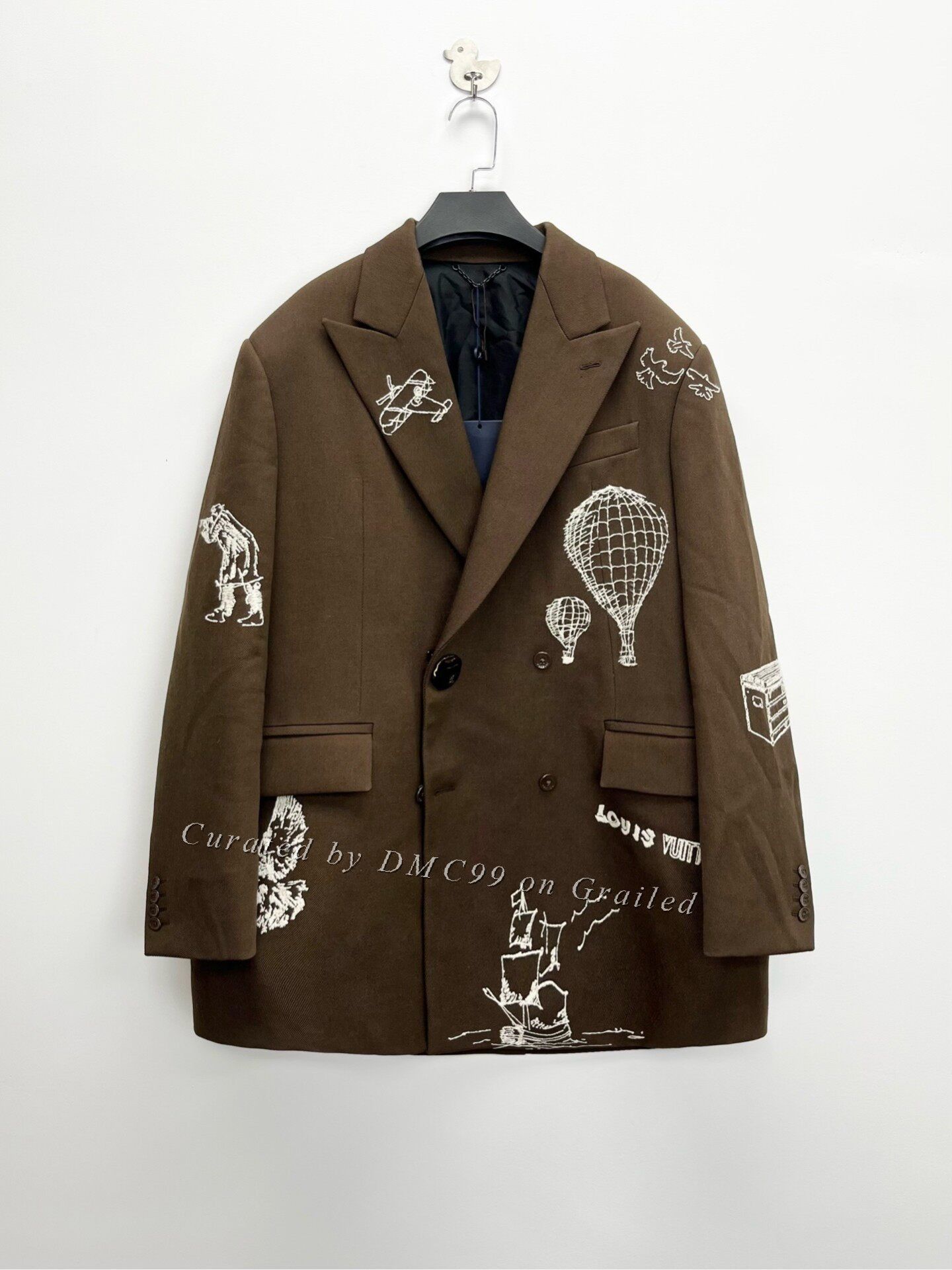 Louis Vuitton Louis Vuitton FW23 Brown Balloon Logo Blazer Size US M / EU 48-50 / 2 - 1 Thumbnail