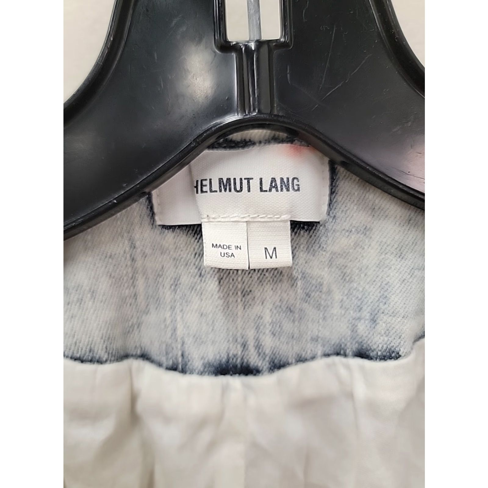 Helmut Lang VINTAGE HELMUT LANG Womens Jacket Front Asymmetrical Zip MEDIUM Denim Jacket Size M / US 6-8 / IT 42-44 - 2 Thumbnail