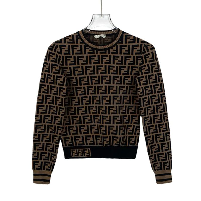 Fendi FENDI Brown Knit Sweater in XS Size 0089 Size XS / US 0-2 / IT 36-38 - 1 Thumbnail
