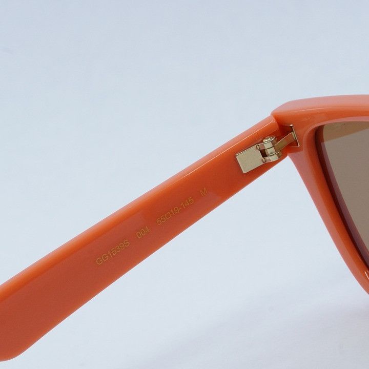 Gucci Gucci GG1539S 004 Sunglasses Orange Rectangle Frame, Brown Size ONE SIZE - 8 Thumbnail