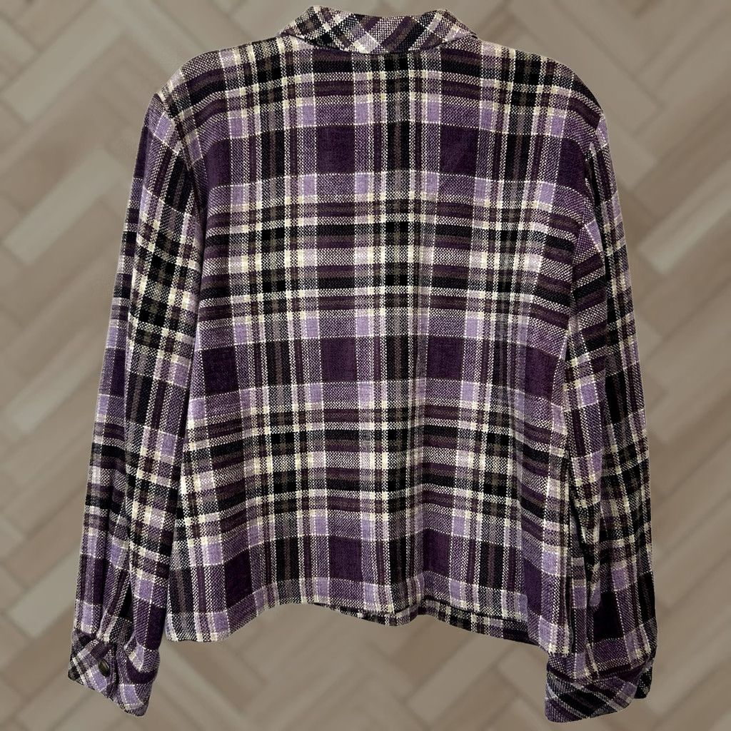 Vintage Christopher & Banks Purple Plaid Tapestry Blazer Jacket Old Money Womens Medium Size M / US 6-8 / IT 42-44 - 1 Thumbnail