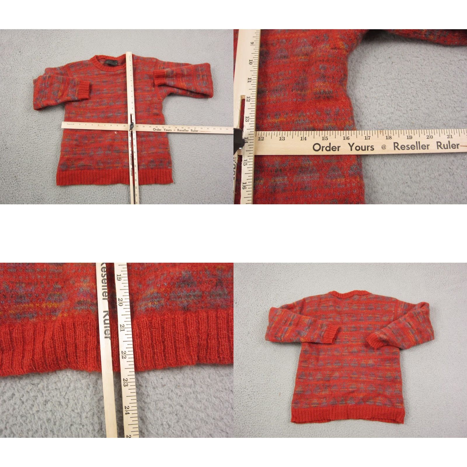 Vintage VINTAGE Little Wool Co Sweater Womens Small Red Striped Knit Pullover 70s Size S / US 4 / IT 40 - 8 Thumbnail