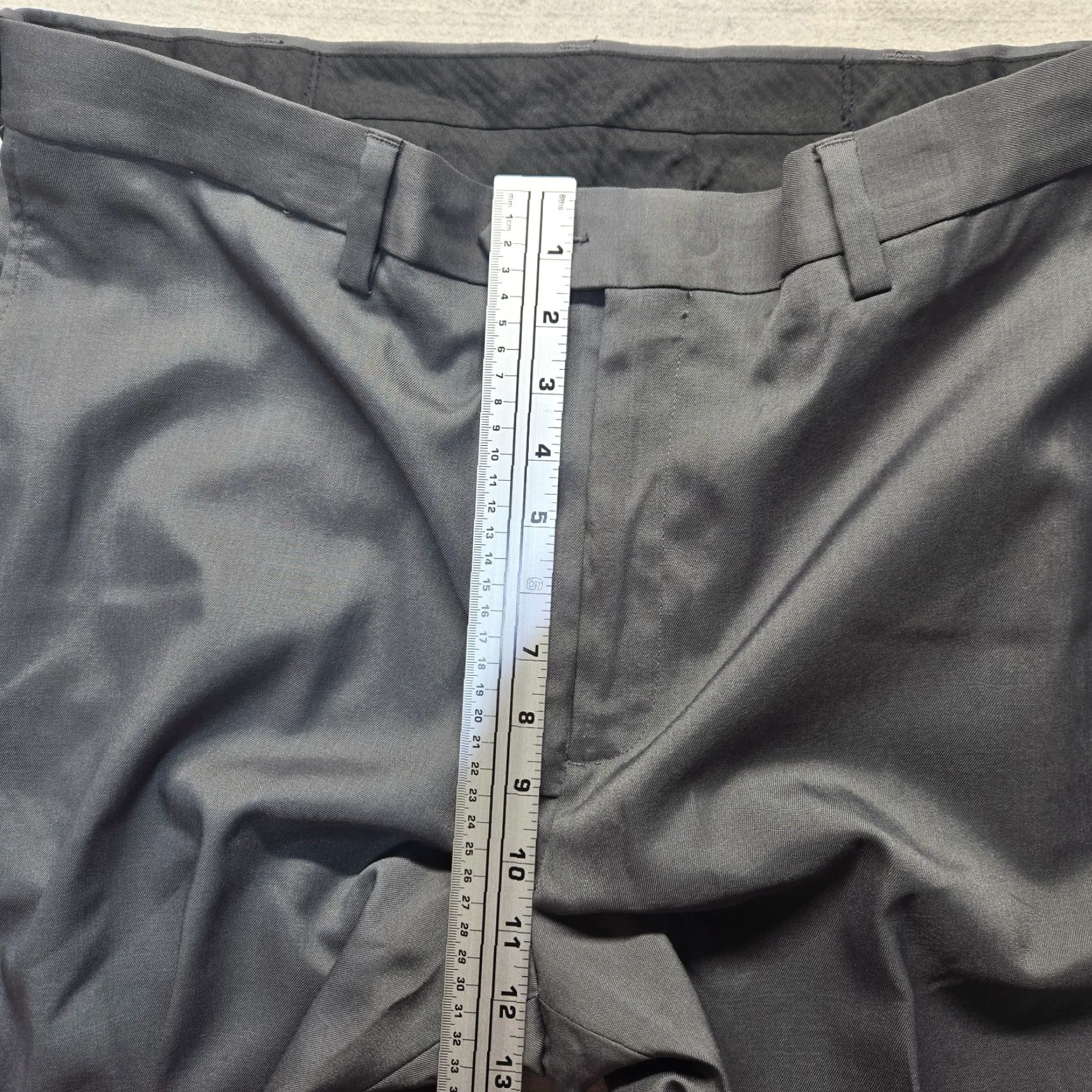 Savane Savane Dress Pants Flat Front Women 36x32 Gray Cotton Wrinkle-Resistant Pockets Machine Washable Size 25" / US 0 / IT 36 - 6 Thumbnail