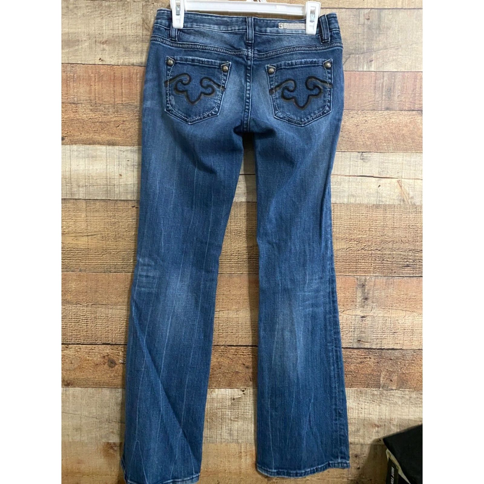 Express Express Jeans Bootcut Womens 4R Blue Denim Rerock For Express Regular Stretch Medium Wash - Cotton Blend - Zipper - Solid - Denim - Blue - 4R - ... Size 27" / US 4 / IT 40 - 2 Thumbnail