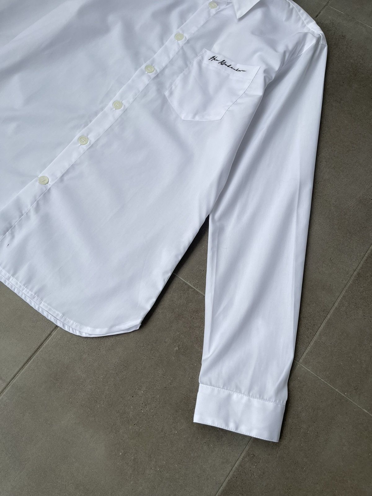 Han Kjobenhavn !DS! FW22 Han Kjobenhavn Poplin Script Logo White Shirt Size US S / EU 44-46 / 1 - 11 Thumbnail