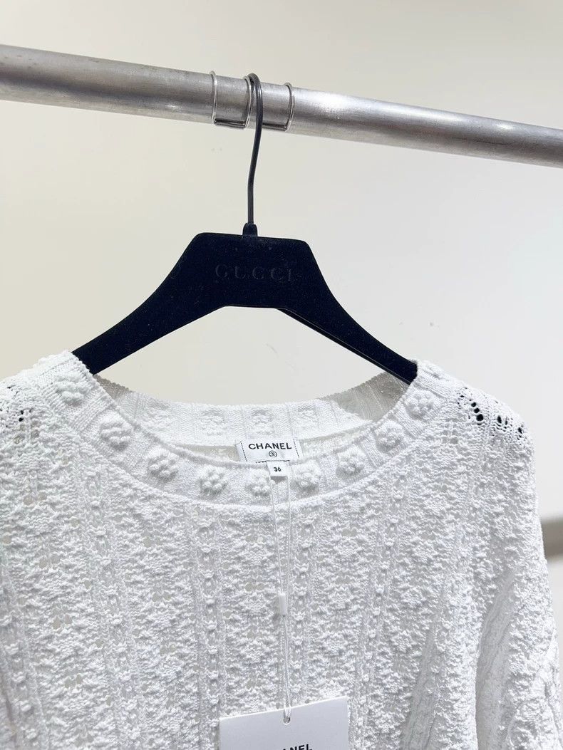 Chanel Chanel 24P hollow embossed sweater 2503-Nextarrow Size XS / US 0-2 / IT 36-38 - 7 Thumbnail