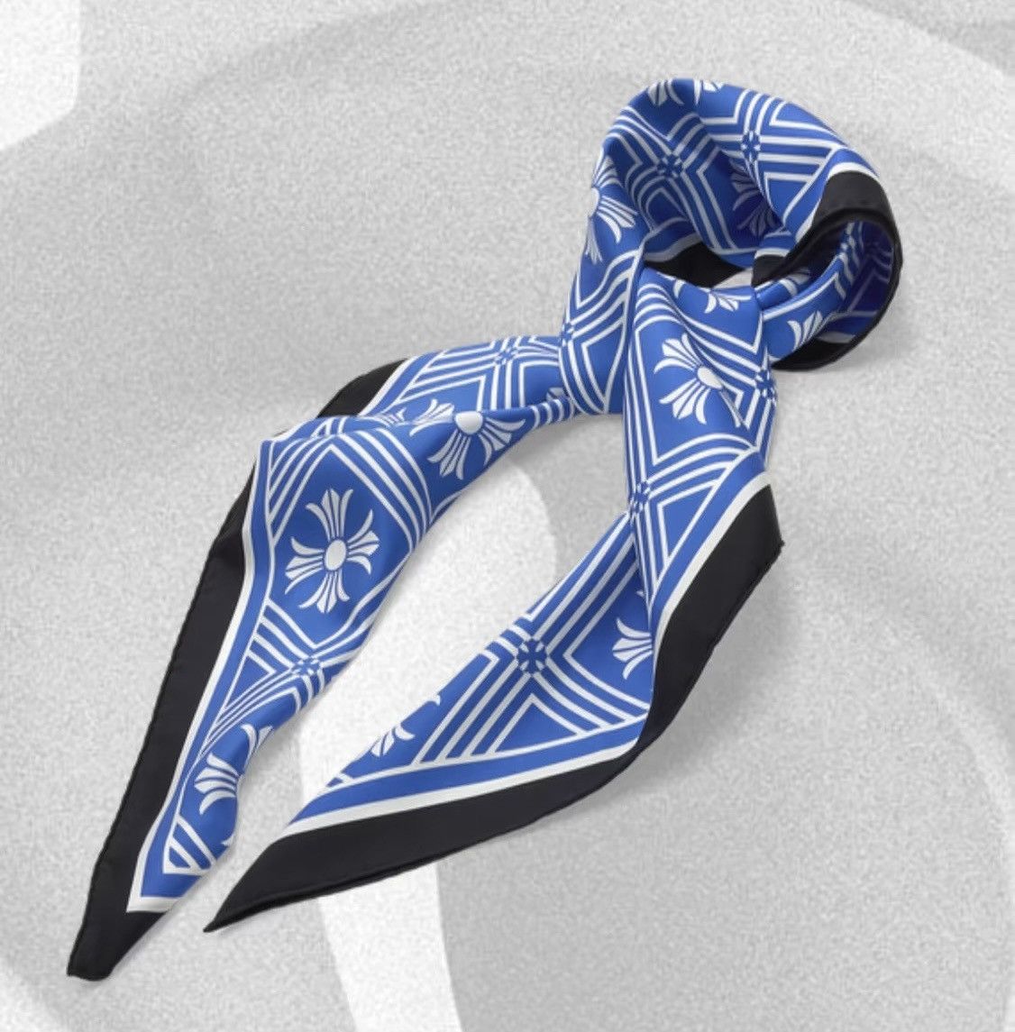 Chrome Hearts Chrome hearts “ Math plus” silk scarf Blue color Size ONE SIZE - 2 Thumbnail