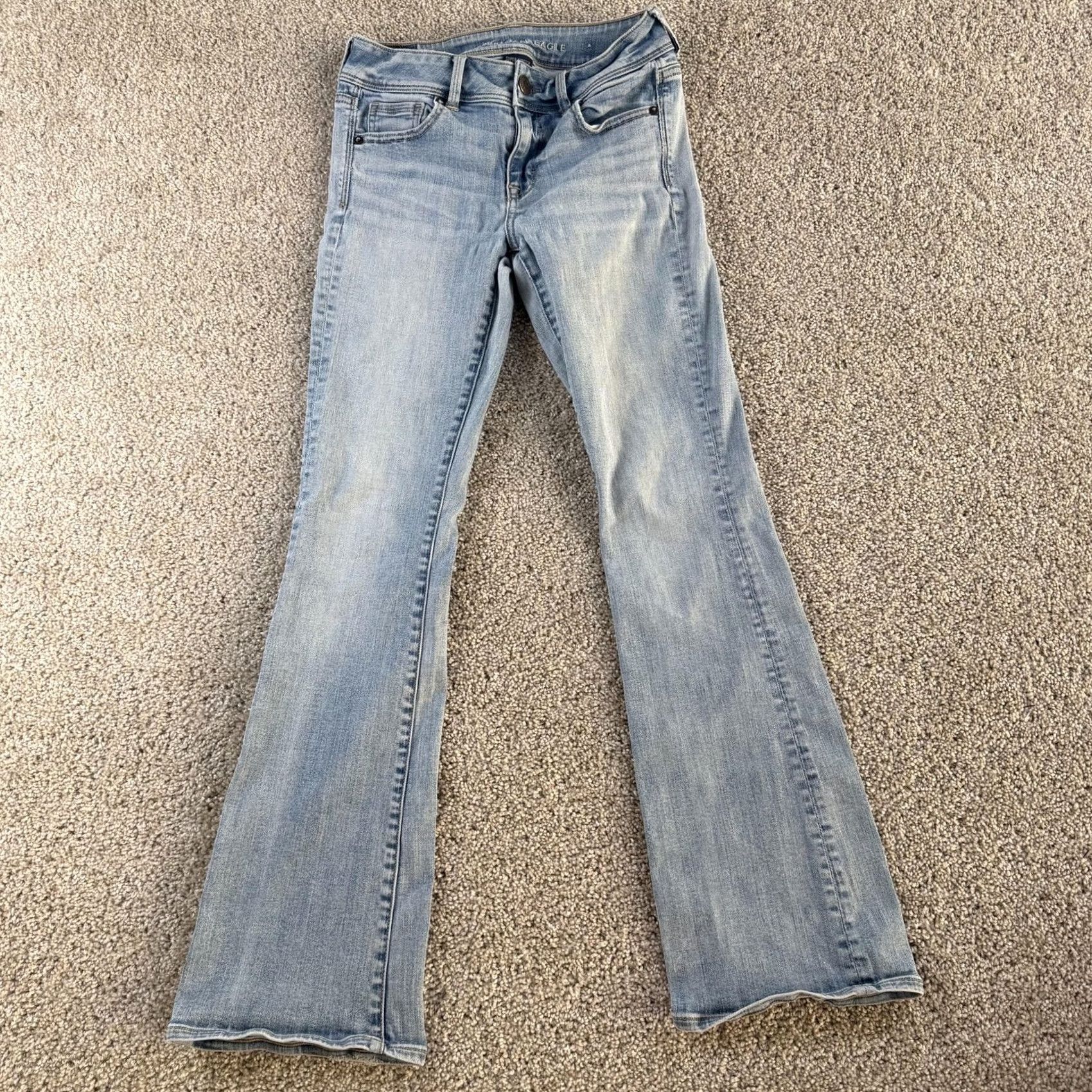 American Eagle Outfitters American Eagle Outfitters Jeans Womens 4 Bootcut Light Wash Blue Stretch Denim 5-Pocket Design Size 27" / US 4 / IT 40 - 2 Thumbnail