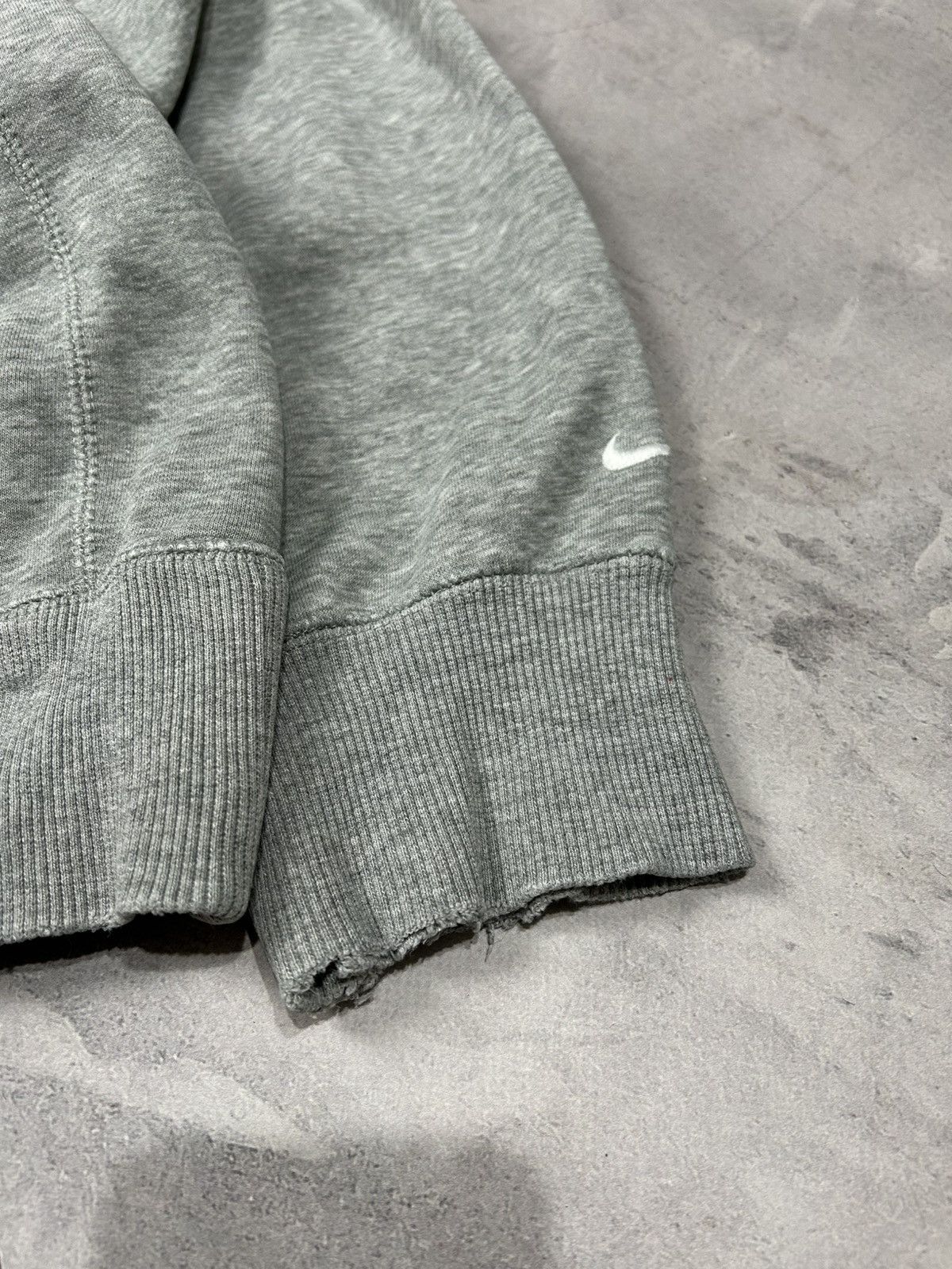 Nike × Vintage Vintage Baggy Nike Big Swoosh Athdpt Drill Hoodie Y2K Size US L / EU 52-54 / 3 - 5 Thumbnail