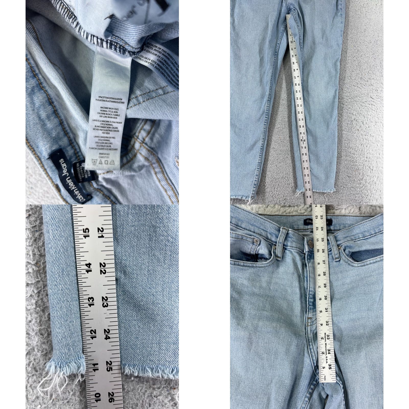 Calvin Klein Calvin Klein Jeans Women 30 Blue Denim Skinny High Rise Light Wash Size 30" / US 8 / IT 44 - 8 Thumbnail