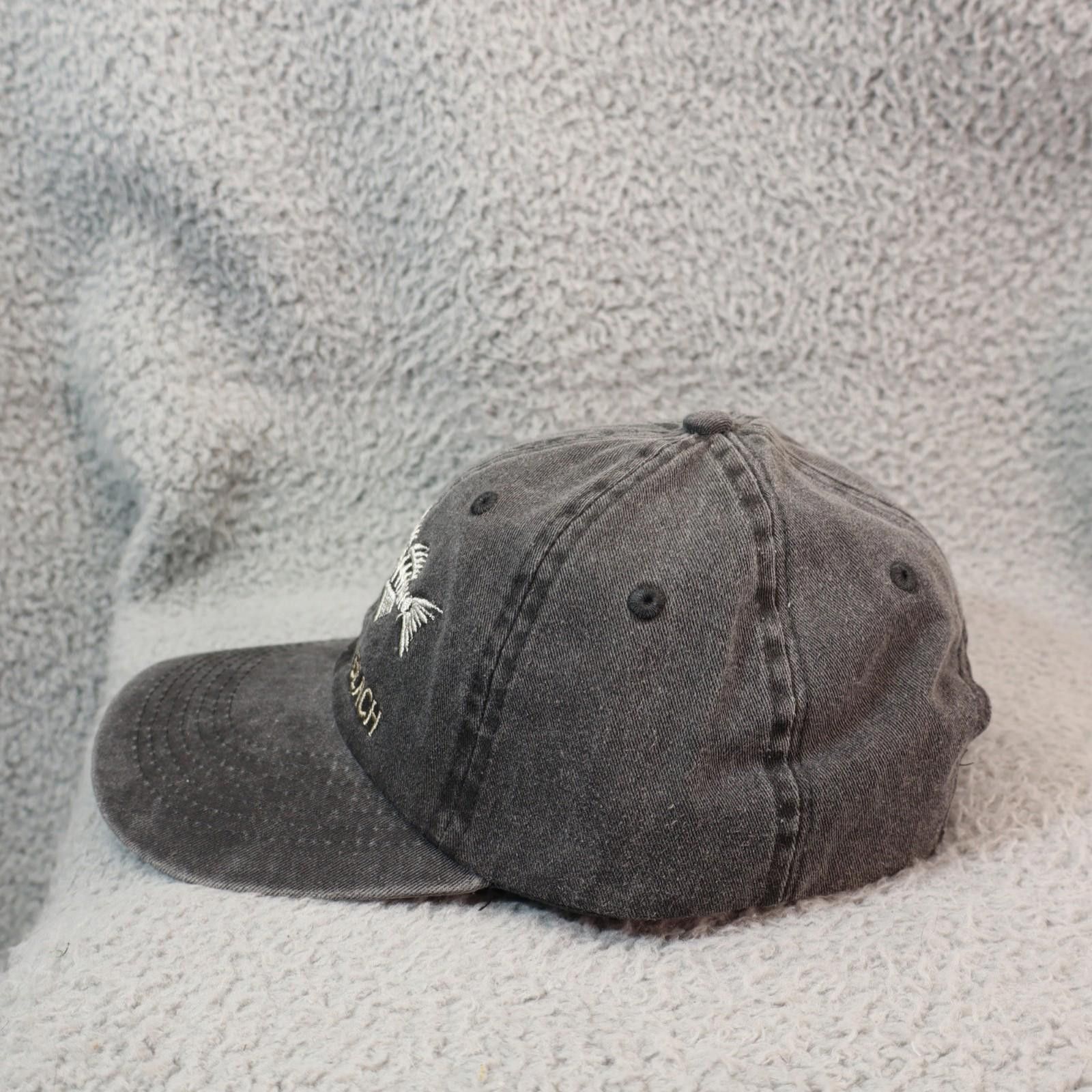 Other Clearwater Beach Hat Cap Adjustable Fishbone Black Acid Wash Size ONE SIZE - 6 Thumbnail