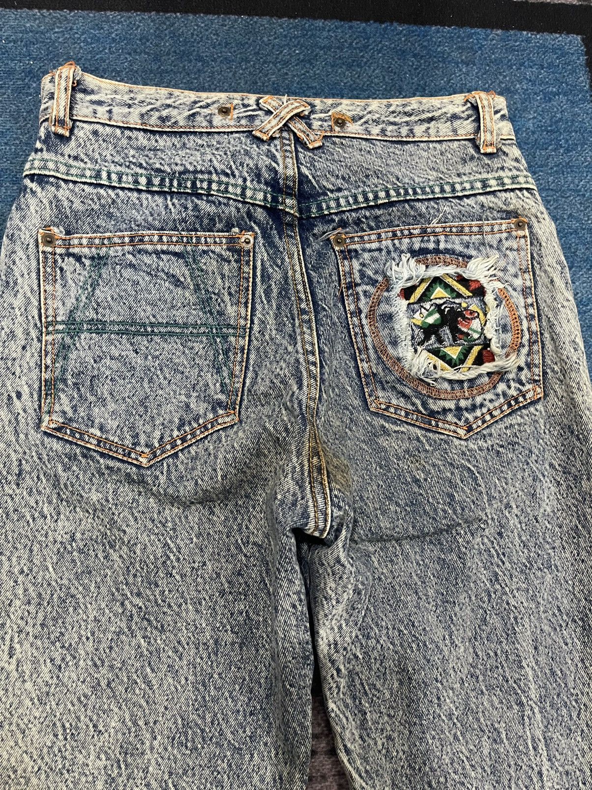 Kansai Yamamoto Vintage Kansai O2 Acid Wash Denim Jeans Size US 28 / EU 44 - 12 Thumbnail