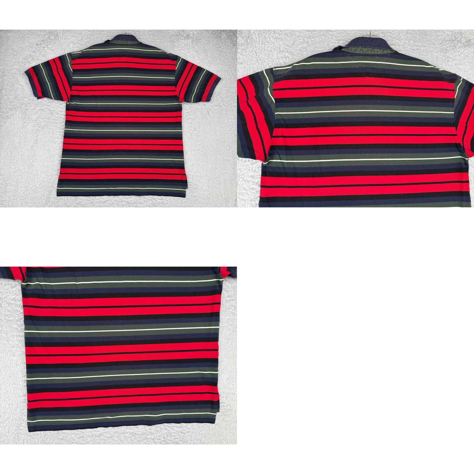 Tommy Hilfiger Tommy Hilfiger Shirt Men Large Blue Red Green Stripe 100% Cotton Crest Golf Size US L / EU 52-54 / 3 - 9 Thumbnail
