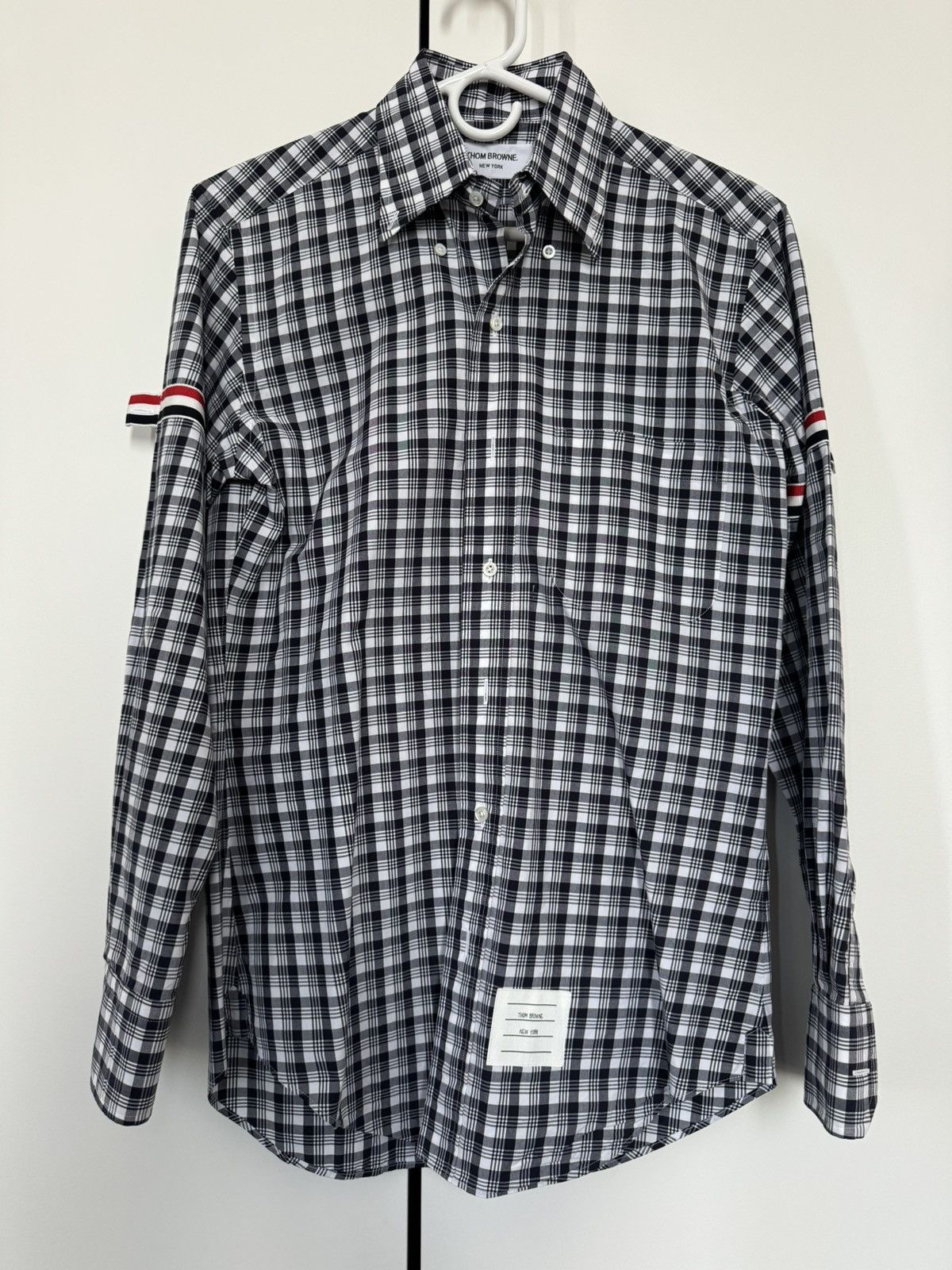 image of Thom Browne Grosgrain Armband Short in Blue, Men's (Size Small)