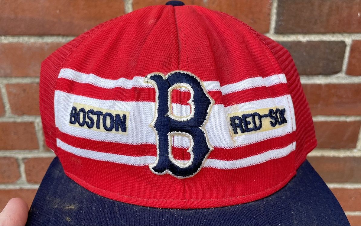 Vintage 80s Boston Red Sox MLB AJD Snapback Logo Hat Size ONE SIZE - 3 Thumbnail