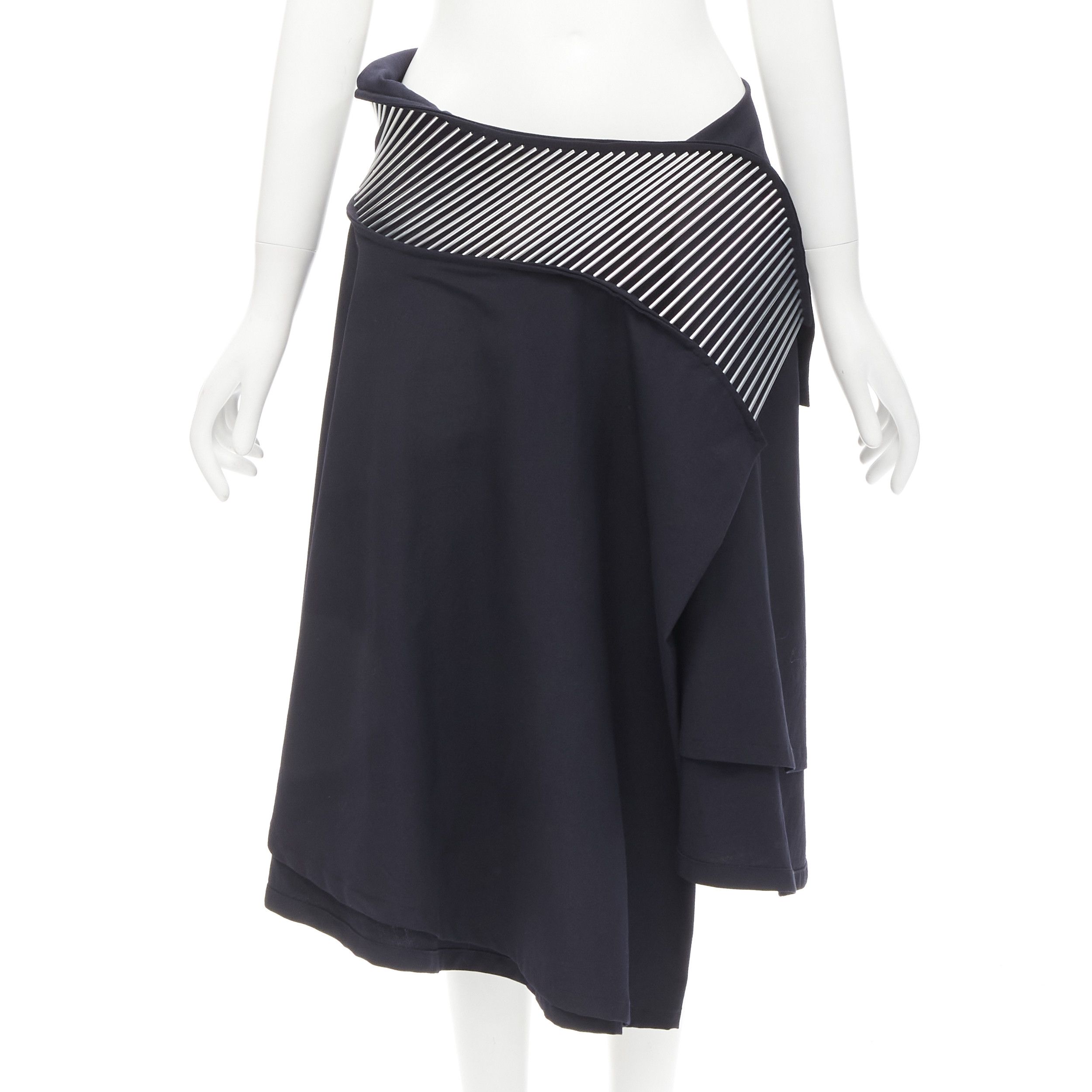 Junya Watanabe rare JUNYA WATANABE Vintage 1998 Runway silver architectural metal midi skirt Size 27" / US 4 / IT 40 - 1 Thumbnail