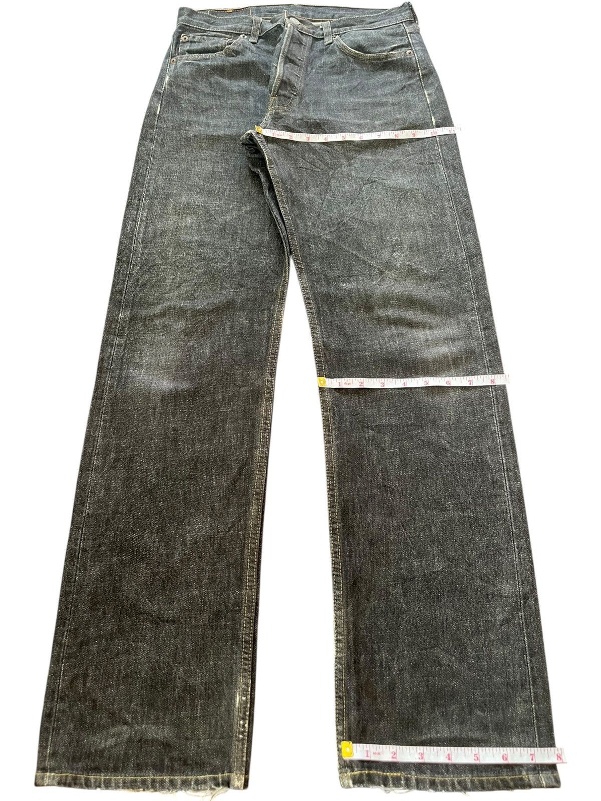 Levi's Vintage 90s Levis 501 Black Distressed Loose Jeans Size US 30 / EU 46 - 8 Thumbnail
