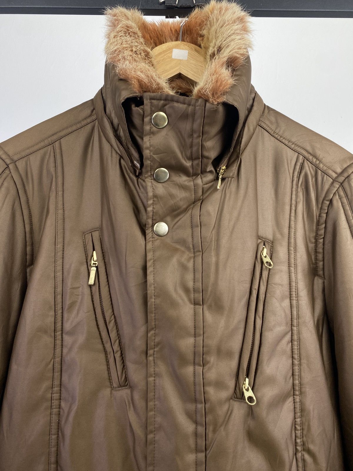 Japanese Brand 2000’s semanticdesign Fur Trimmed Collar Nylon Jacket Size US L / EU 52-54 / 3 - 5 Thumbnail