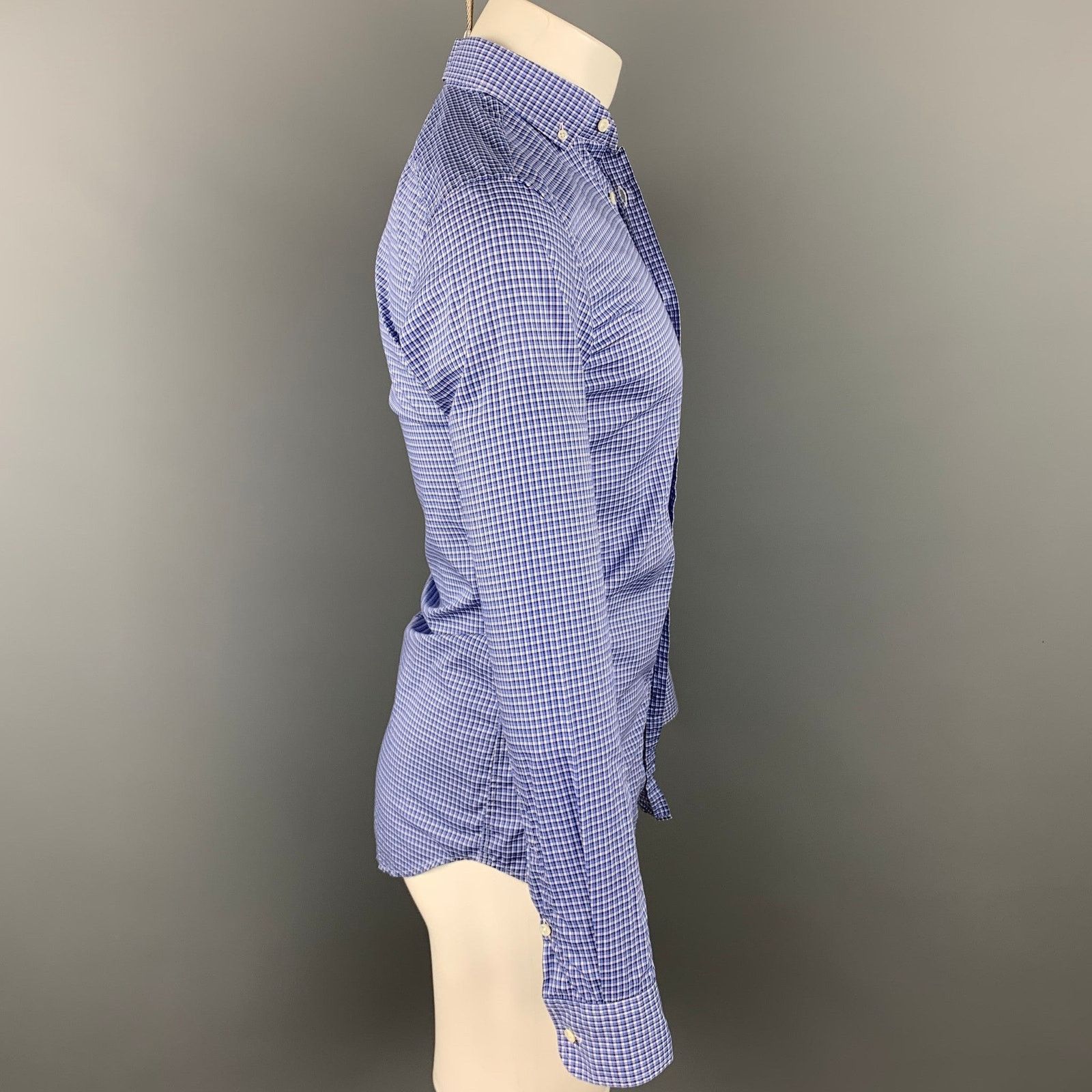Ralph Lauren RALPH LAUREN Black Label S Blue Plaid Button Down L/S Shirt Size US S / EU 44-46 / 1 - 2 Thumbnail
