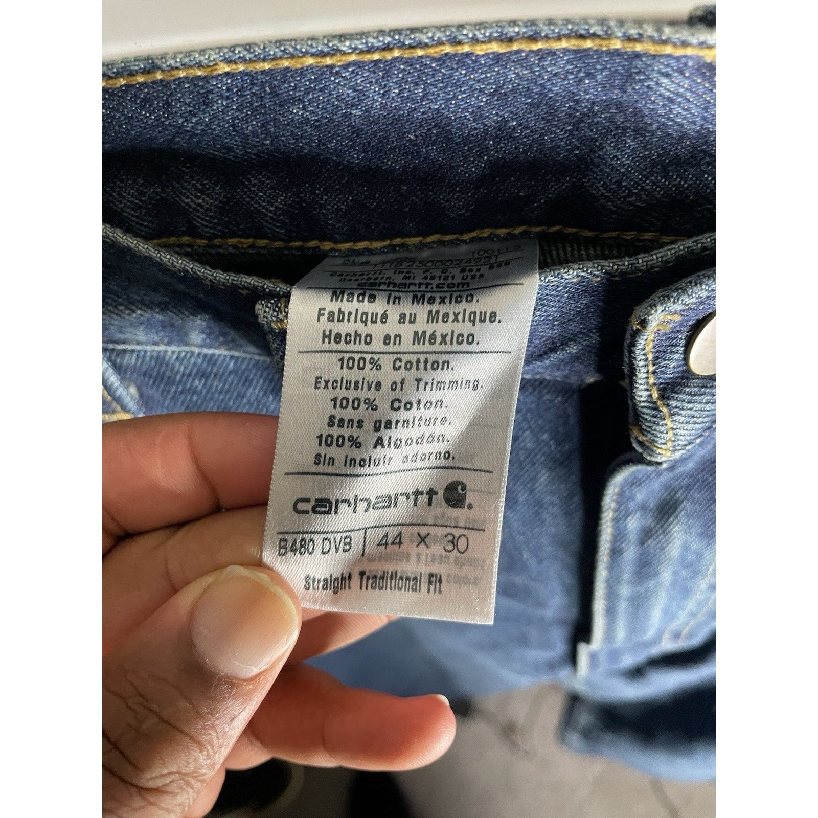 Carhartt Size 44x30- Carhartt Jeans Men's Blue Denim Traditional Fit Size US 44 / EU 60 - 3 Thumbnail