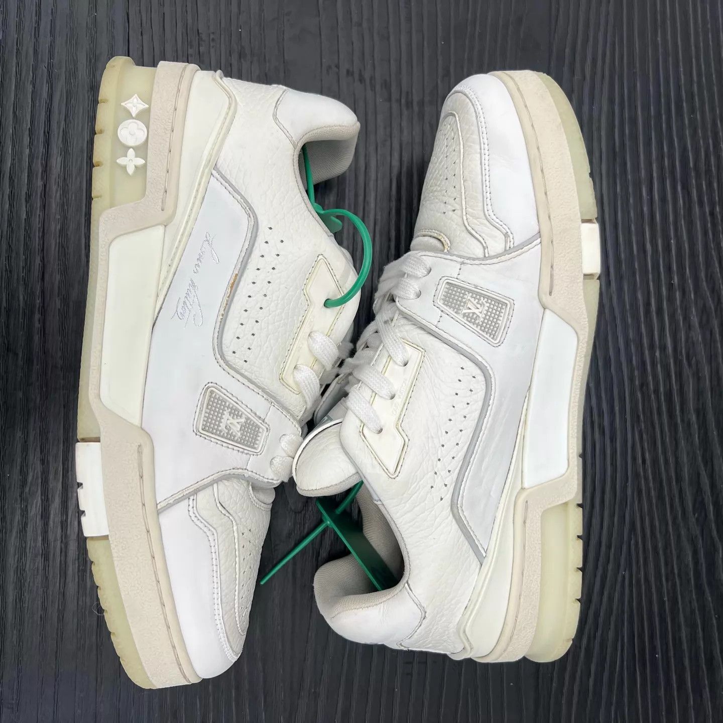 Louis Vuitton LV Trainer White Cement 38 New Size US 7.5 / IT 37.5 - 3 Thumbnail