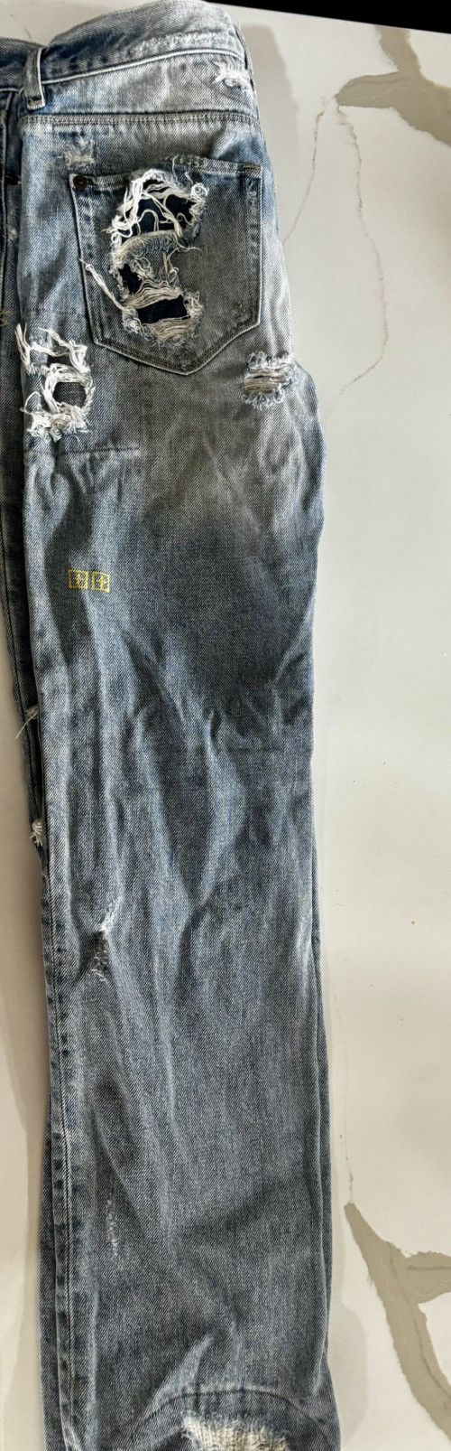 Ksubi Ksubi Men's Distressed Straight Jeans Size US 26 / EU 42 - 6 Thumbnail