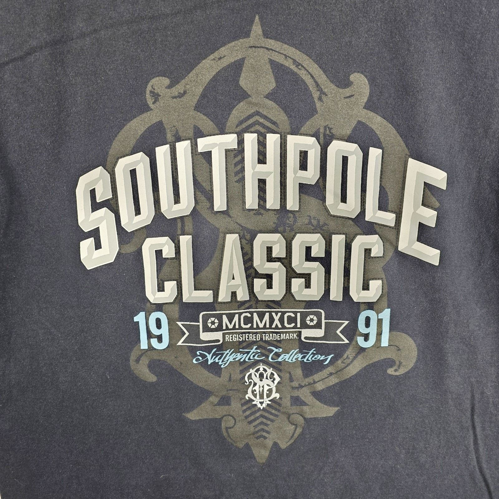 Southpole Vintage Southpole Classic Shirt Mens Large Navy Skater Size US L / EU 52-54 / 3 - 3 Thumbnail