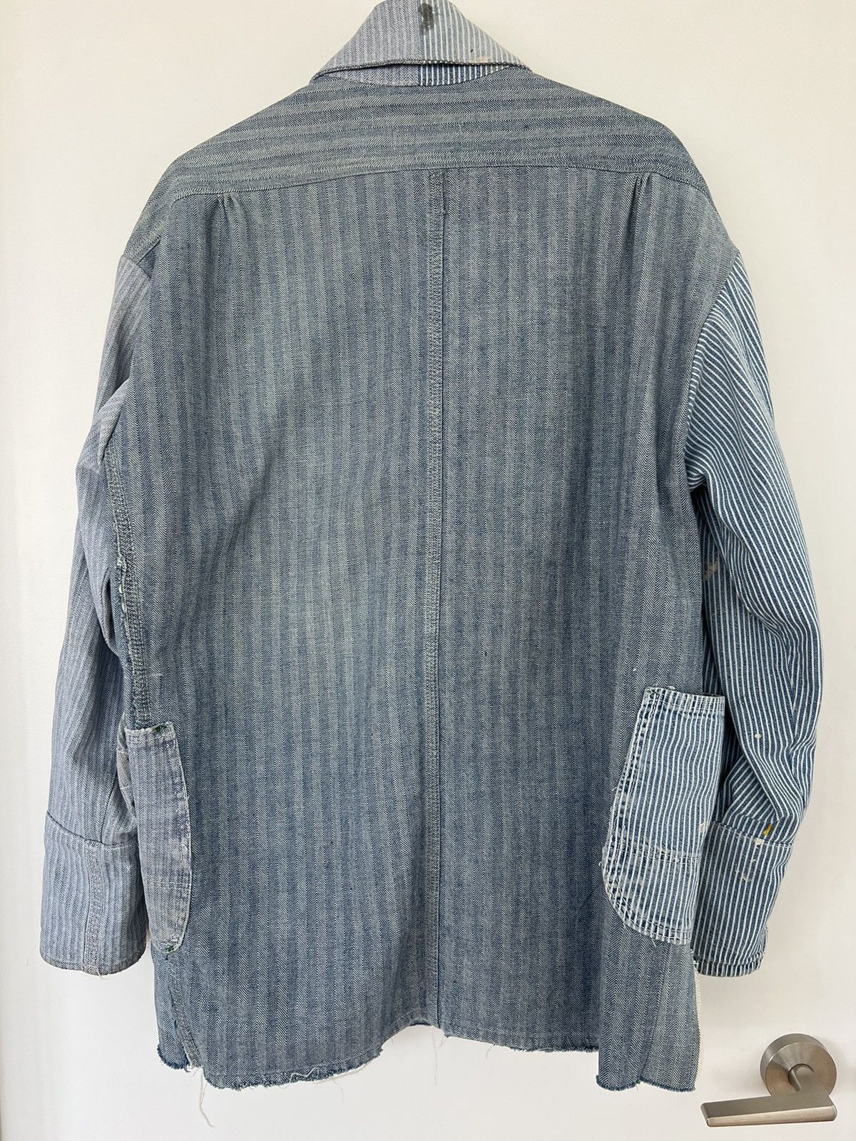 Greg Lauren Greg Lauren Denim Engineer Herringbone Shawl Boxy Jacket Size US S / EU 44-46 / 1 - 12 Thumbnail