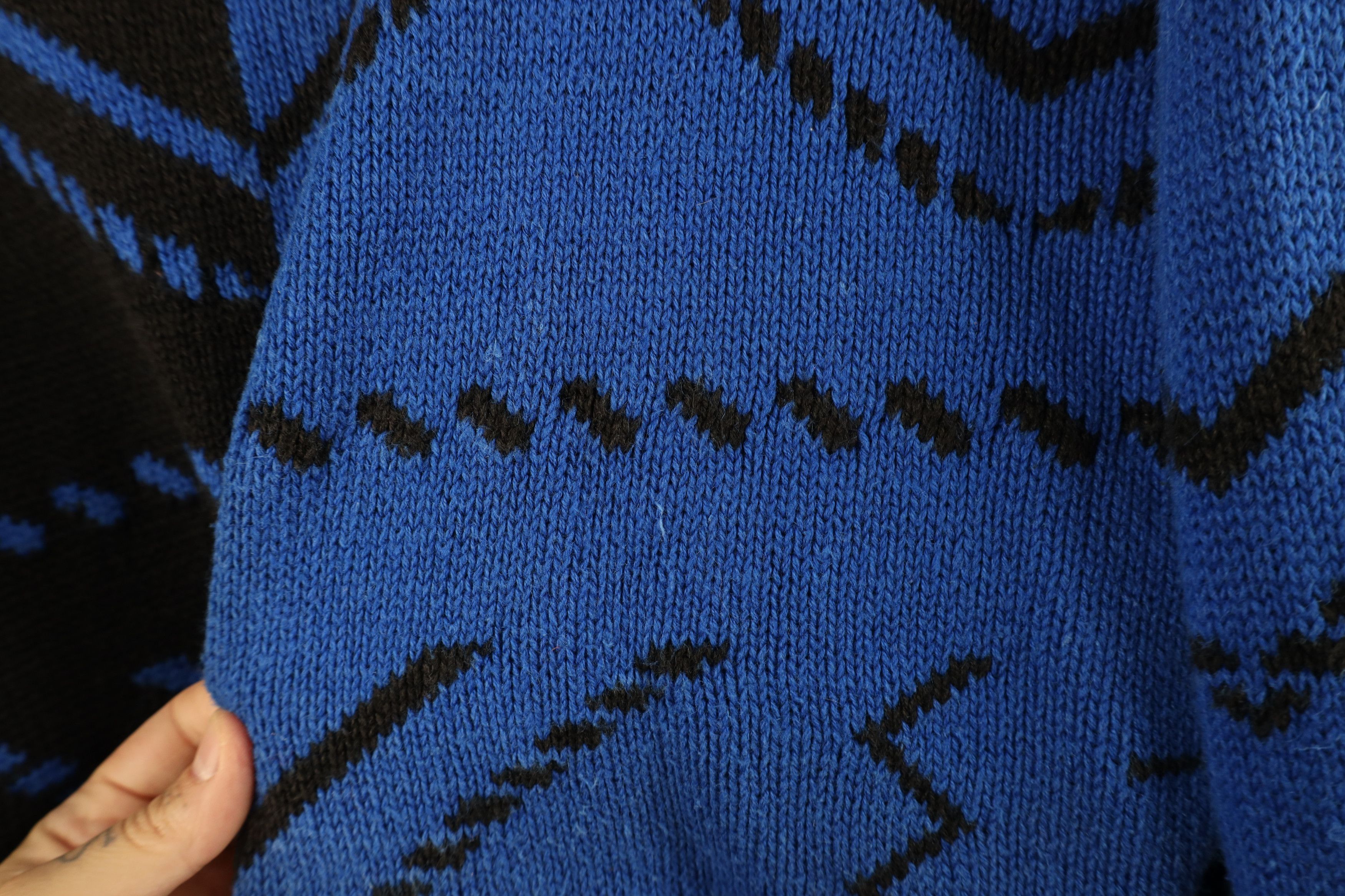 Vintage Vintage 90s Streetwear Geometric Knit Mock Neck Sweater Size M / US 6-8 / IT 42-44 - 6 Thumbnail
