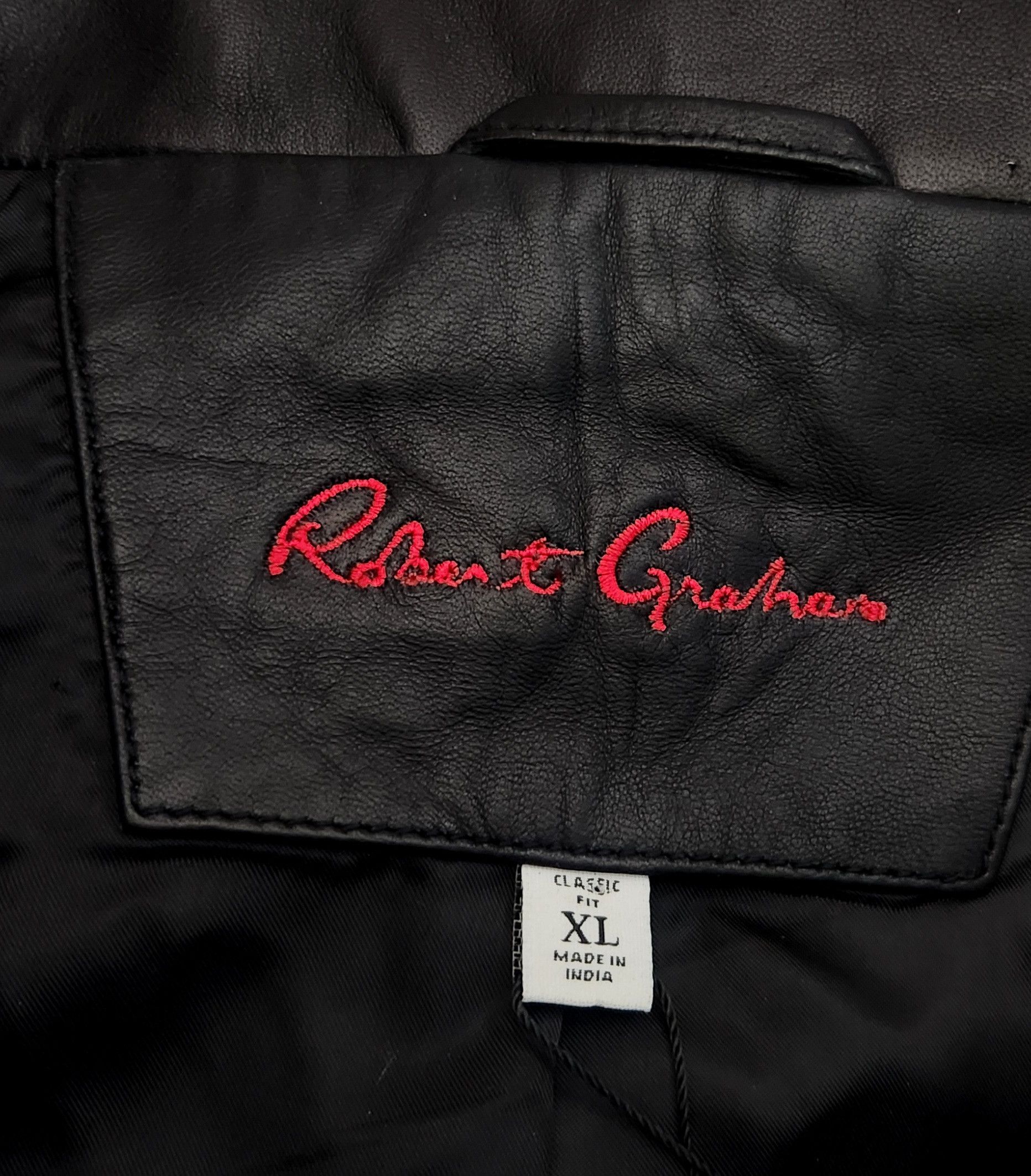 Robert Graham Robert Graham Soft Lambskin Black Leather Jacket MSRP $498 Size US XL / EU 56 / 4 - 5 Thumbnail