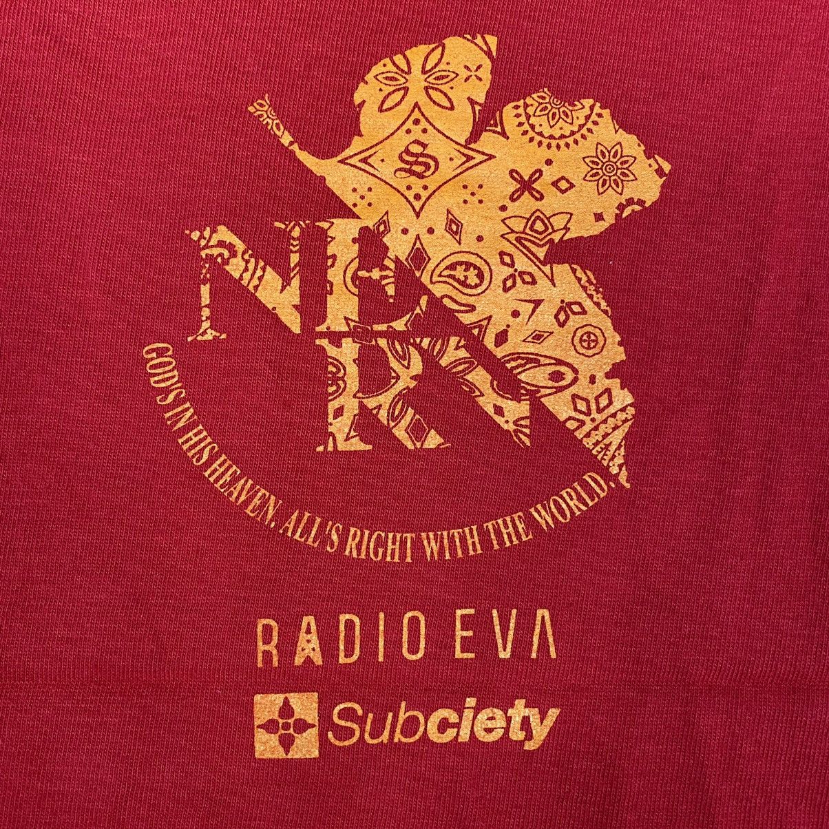 Japanese Brand SUBCIETY x RADIO EVA EVANGELION UNIT 02 ANIME TEE Size US M / EU 48-50 / 2 - 8 Thumbnail
