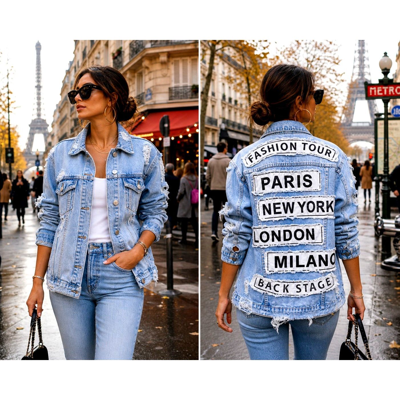 Other Fashion Tour Long Sleeve Denim Jacket Light Blue XL (14-16) Size XL / US 12-14 / IT 48-50 - 1 Thumbnail