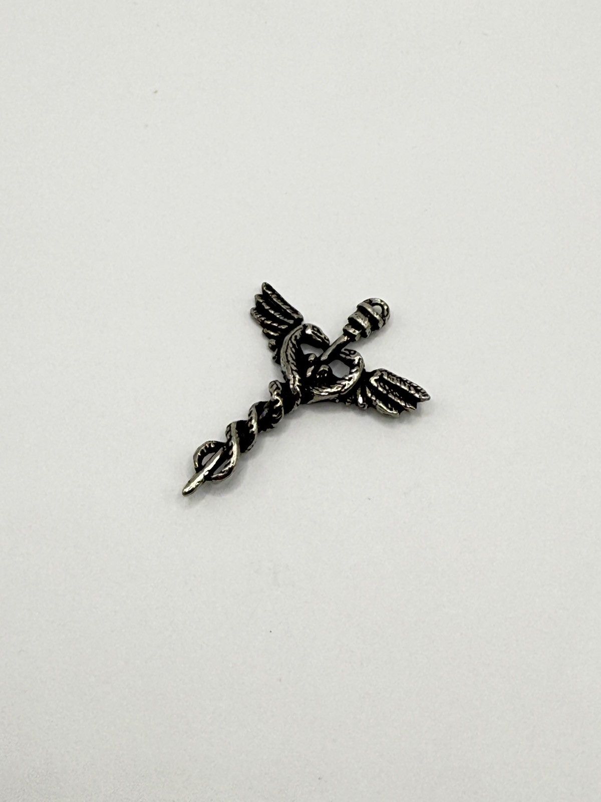 Seditionaries Alchemy 1990s caduceus earring/pendant biker/goth chrome erd Size ONE SIZE - 3 Thumbnail