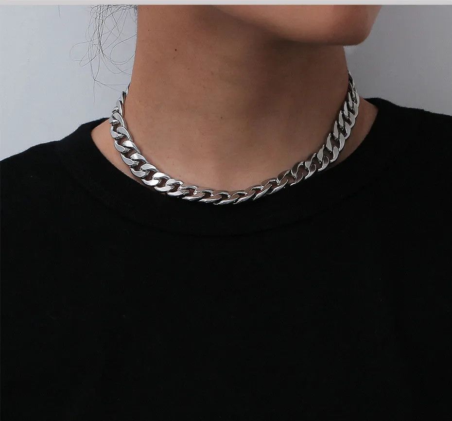 Jewelry 7MM Stainless Steel Chain Necklace Size ONE SIZE - 3 Thumbnail