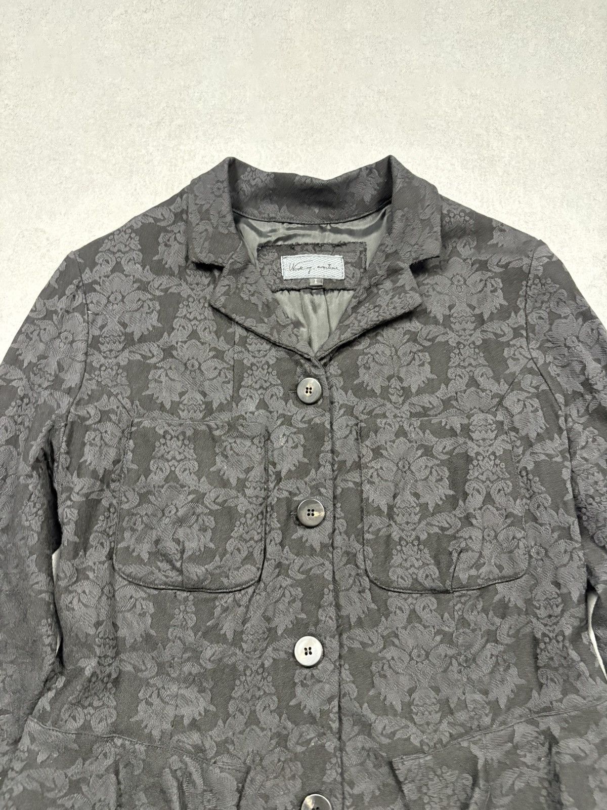 Japanese Brand Working Overtime Giovanna Guglielmi Floral Jacquard Jacket Size S / US 4 / IT 40 - 8 Thumbnail