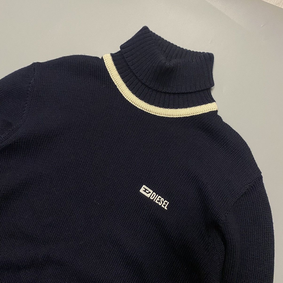 Diesel Diesel Y2K Knit Pullover Sweater Dark Blue Vintage Mens L Size US L / EU 52-54 / 3 - 2 Thumbnail