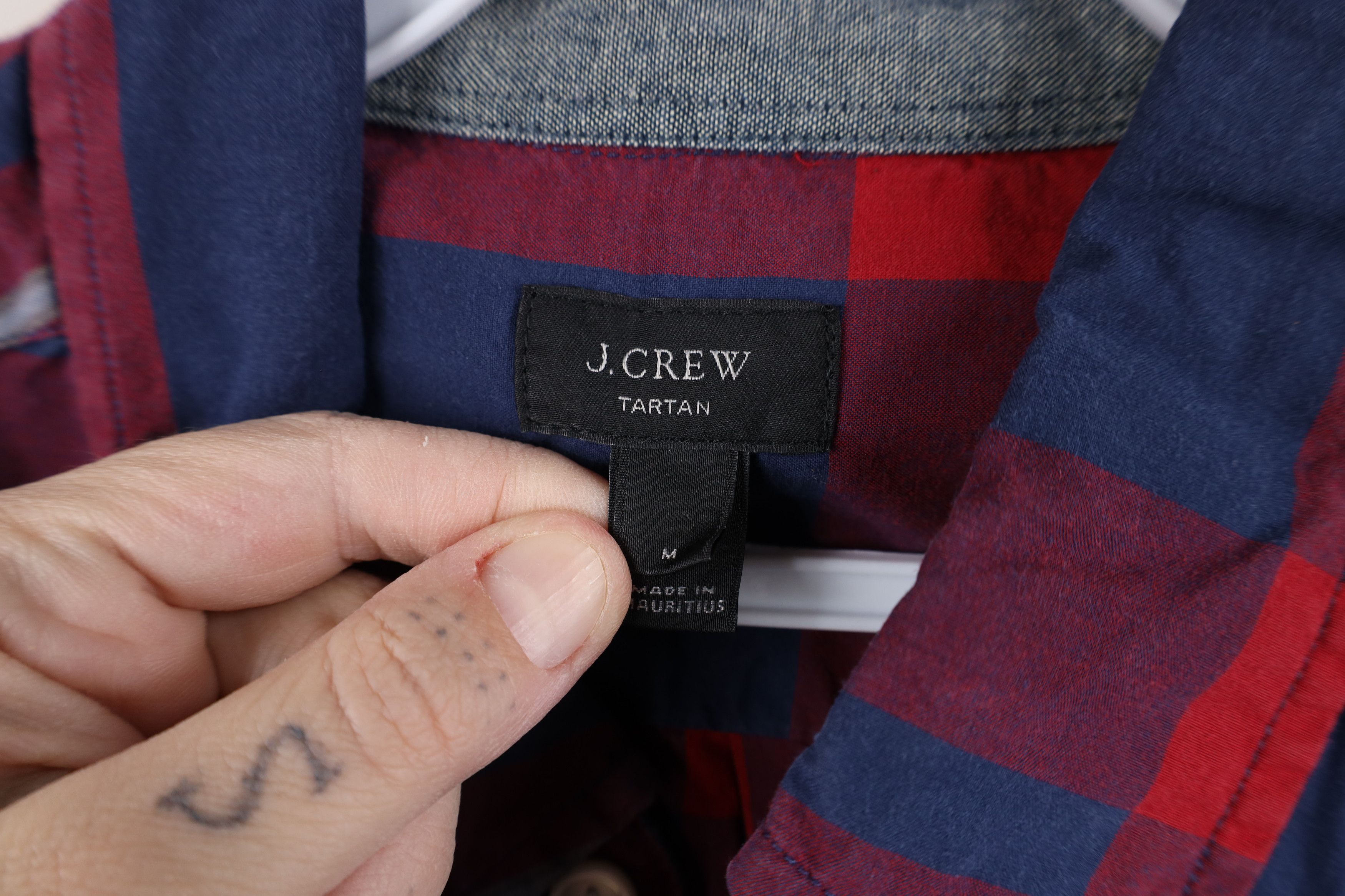 J.Crew J Crew Tartan Plaid Collared Button Down Shirt Red Cotton Size US M / EU 48-50 / 2 - 4 Thumbnail
