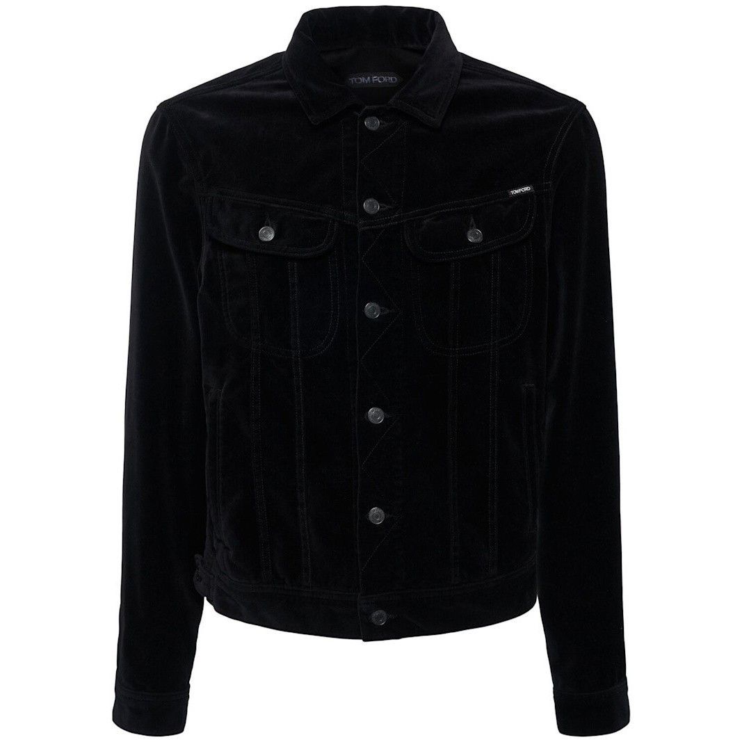 Tom Ford TOM FORD Icon Black Cotton Velvet Jacket New & Authentic (Me Size US L / EU 52-54 / 3 - 1 Thumbnail