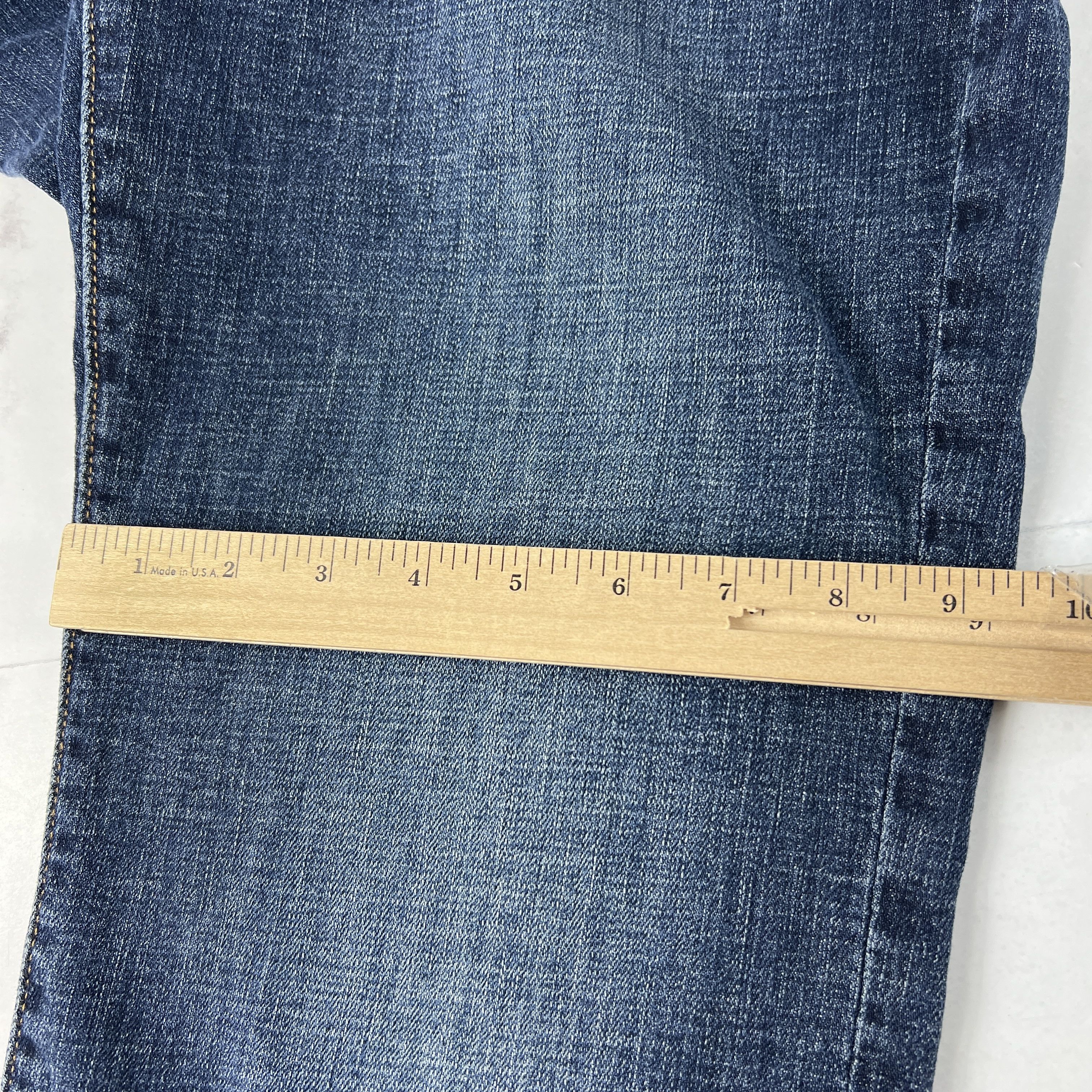 Lucky Brand Lucky Brand Jean 121 Slim Straight Blue Faded Stretch Denim Size US 33 - 20 Thumbnail