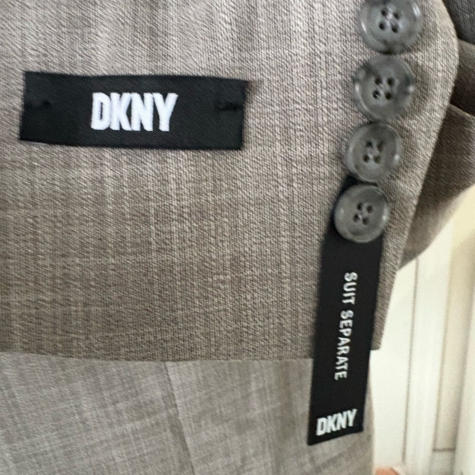 DKNY NWT- DKNY Men's Modern-Fit Natural Neat Suit -38 S Size 38S - 4 Thumbnail
