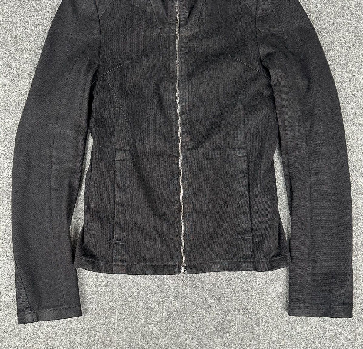 Julius Julius - SS12 “Edge” Waxed Funnel Neck Banana Sleeve Jacket Size US M / EU 48-50 / 2 - 6 Thumbnail