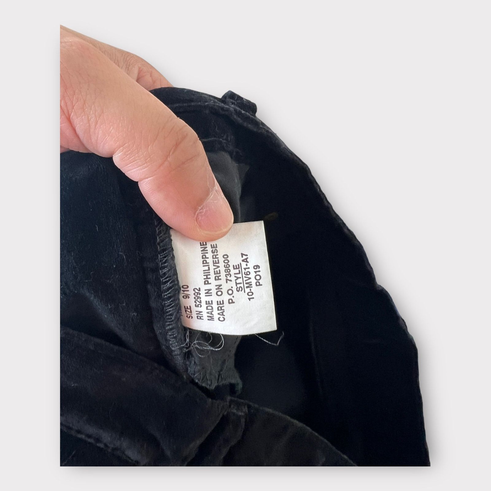 Jordache Jordache | 90s High Waist Straight Black Velvet Jeans Size 32" / US 10 / IT 46 - 4 Thumbnail