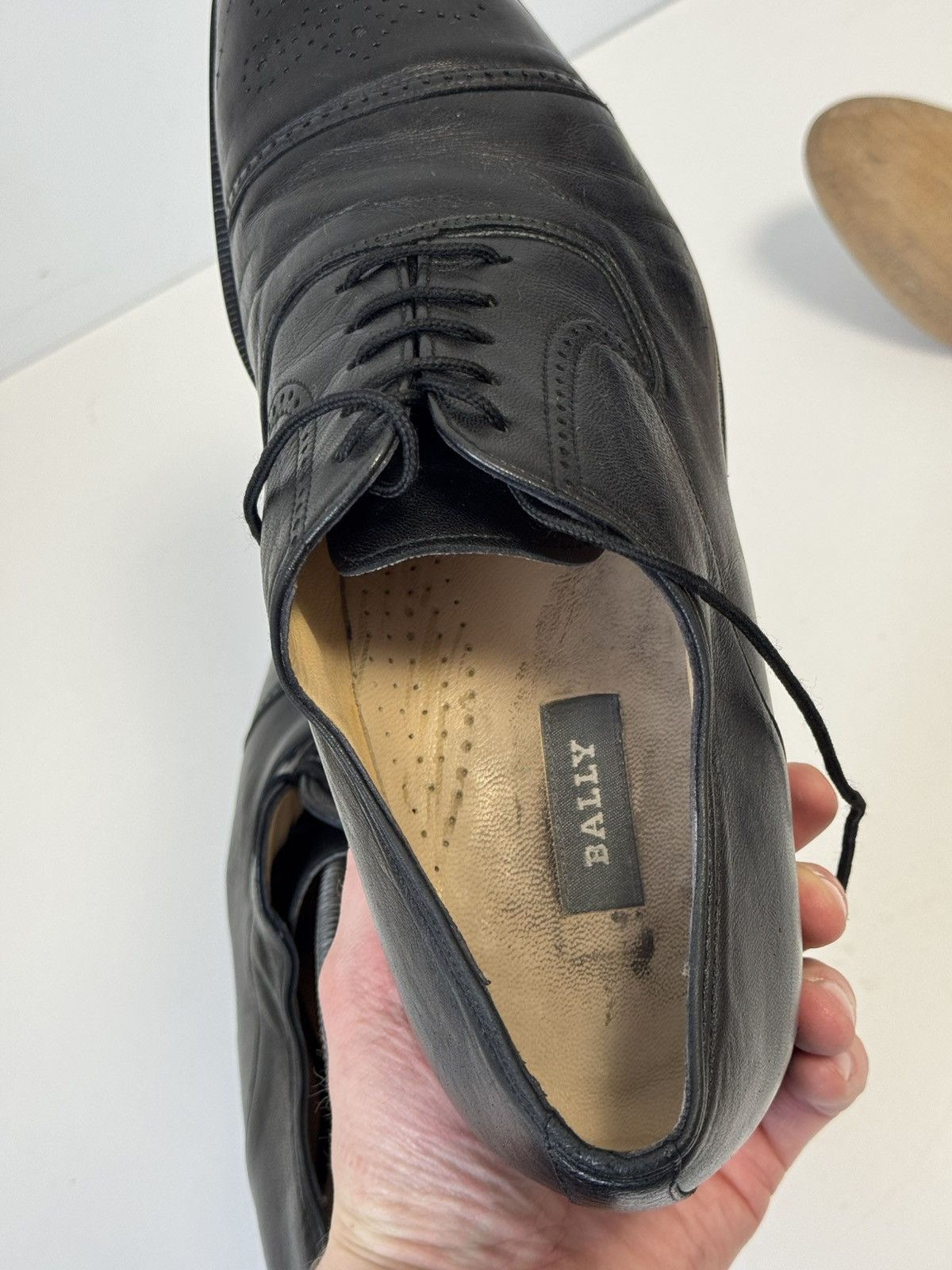 Bally Bally Orlando Men’s Black Leather Brogue Shoes Luxury Shoes Size US 11.5 / EU 44-45 - 15 Thumbnail