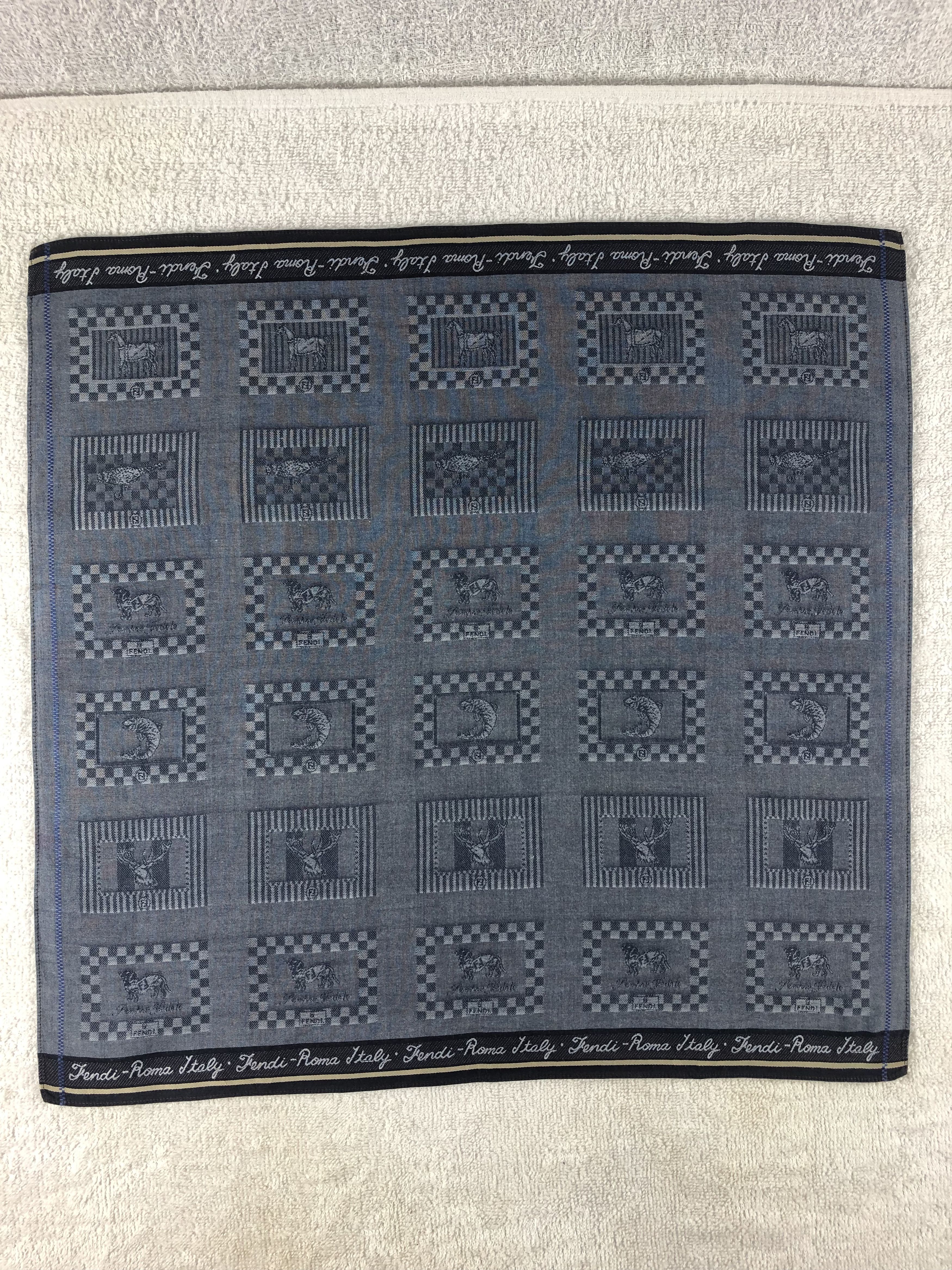 Vintage Fendi Roma Handkerchief / Bandana / Neckerchief A1167 Size ONE SIZE - 3 Thumbnail